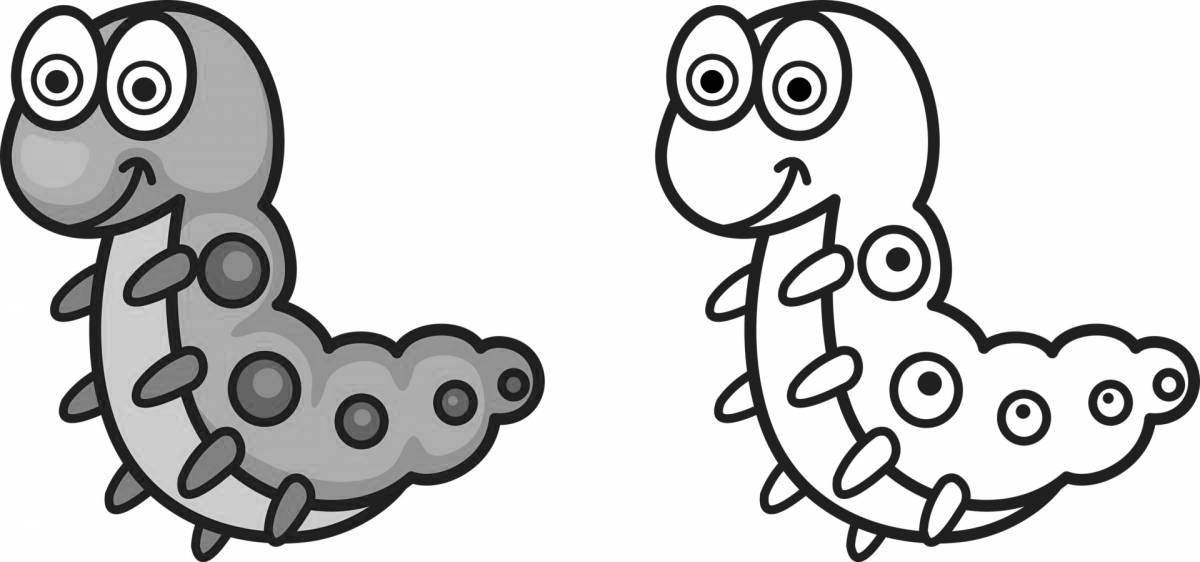 Раскраска игривый мостовой червь