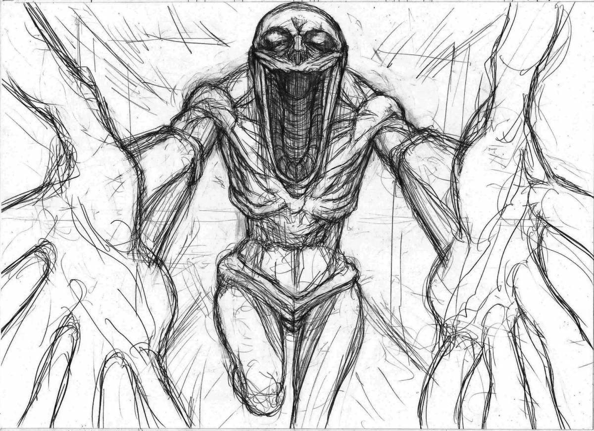 Playful scp modest coloring page