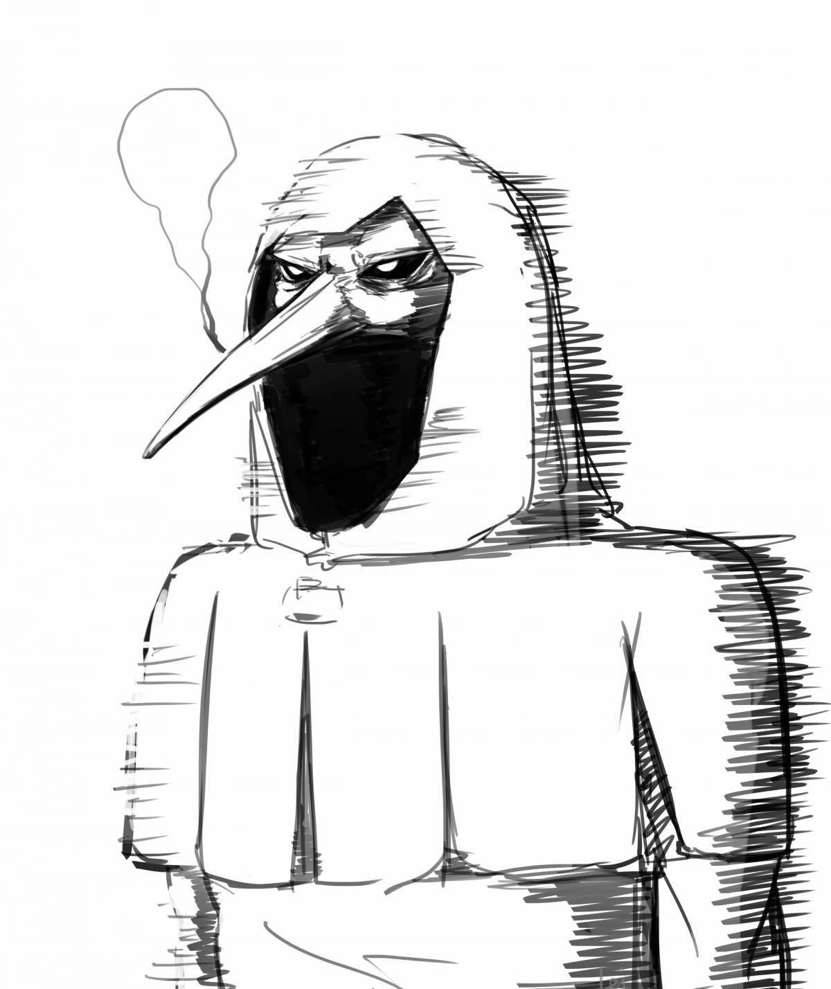 Cute scp modest coloring page