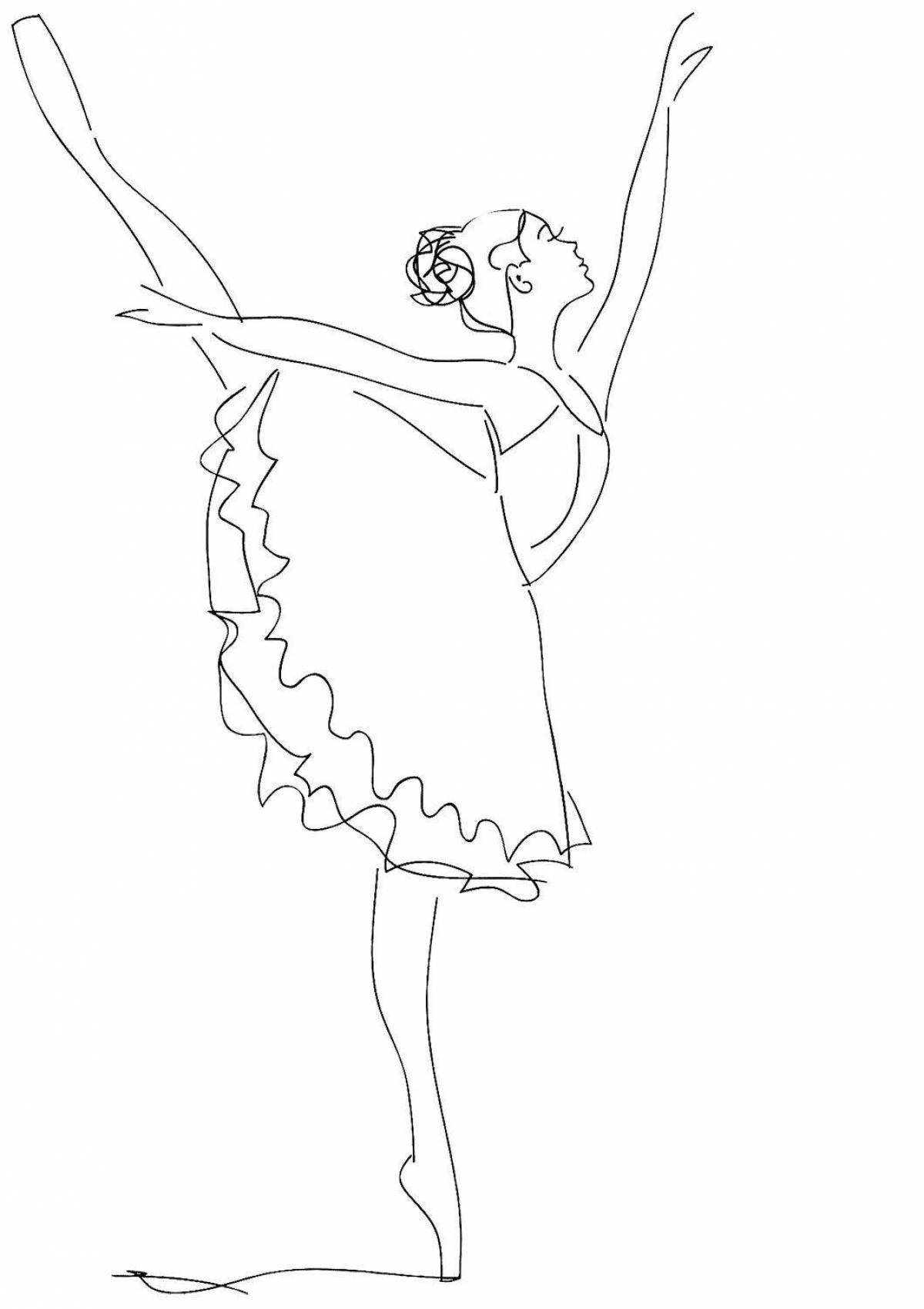 Увлекательный рисунок балерины