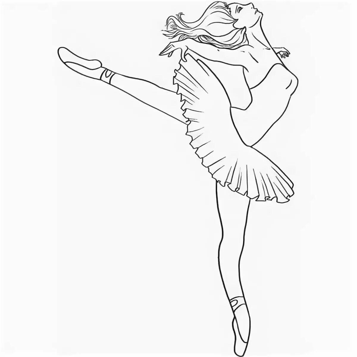 Charming drawing of a ballerina