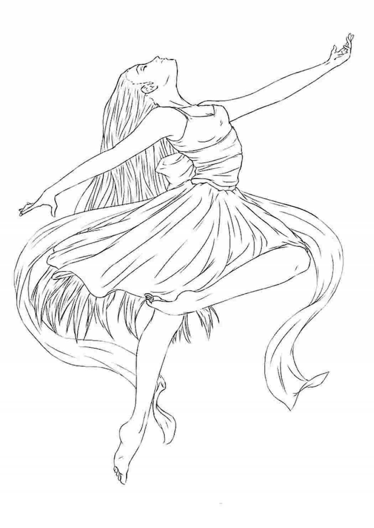 Amazing ballerina coloring book