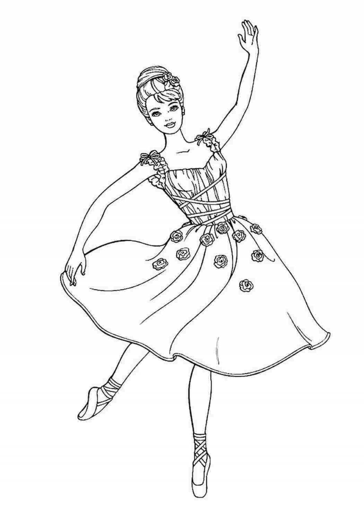 Playful drawing of a ballerina