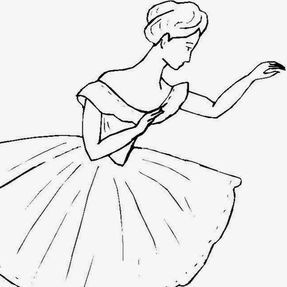 Joyful ballerina coloring book