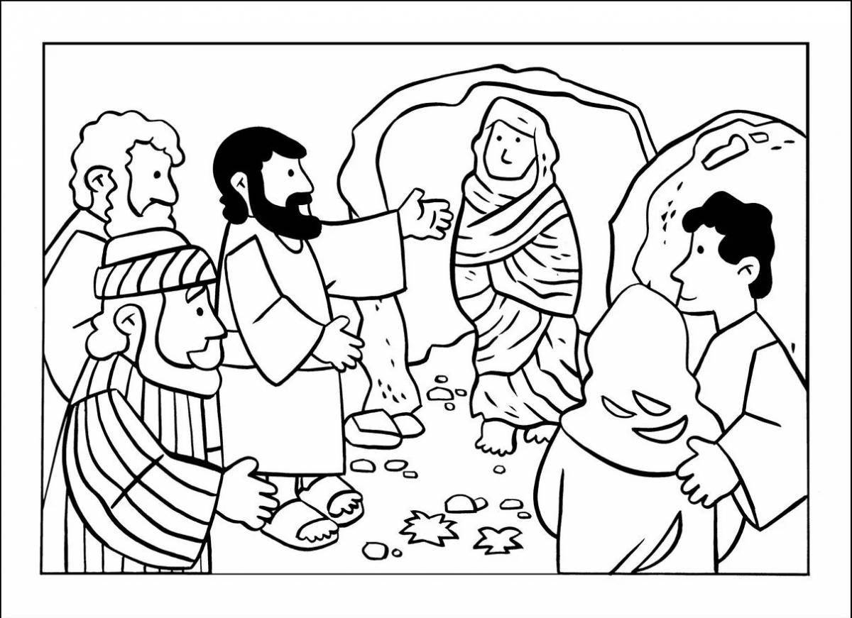 10 lepers funny coloring book