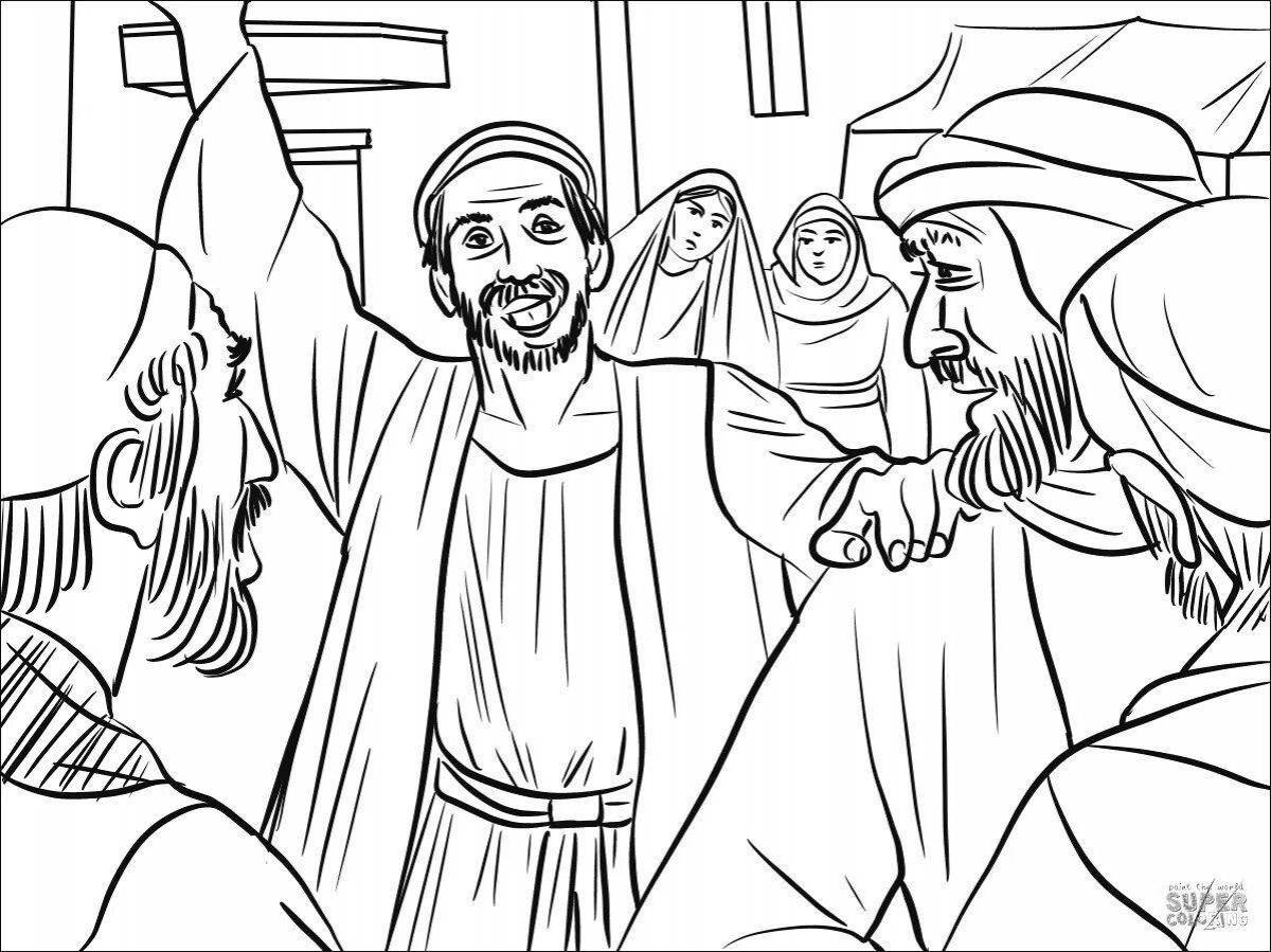 Glorious 10 lepers coloring page
