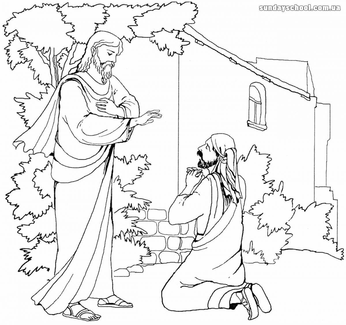 Delightful coloring 10 lepers