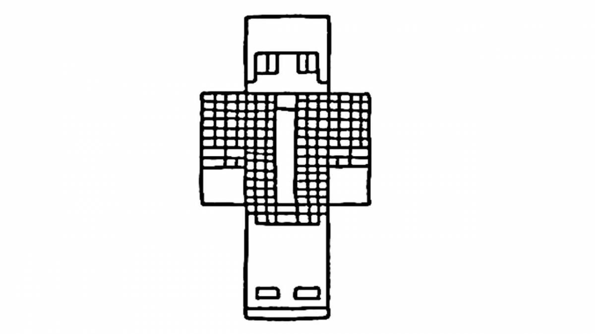 Joyful minecraft cover coloring page