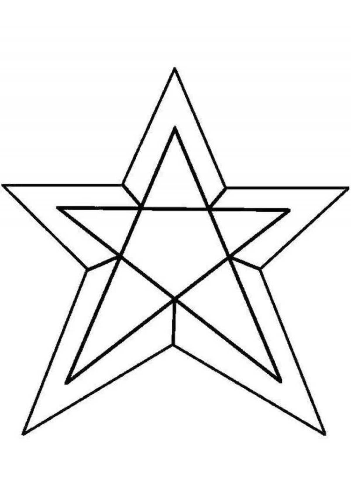 Magic coloring star pattern