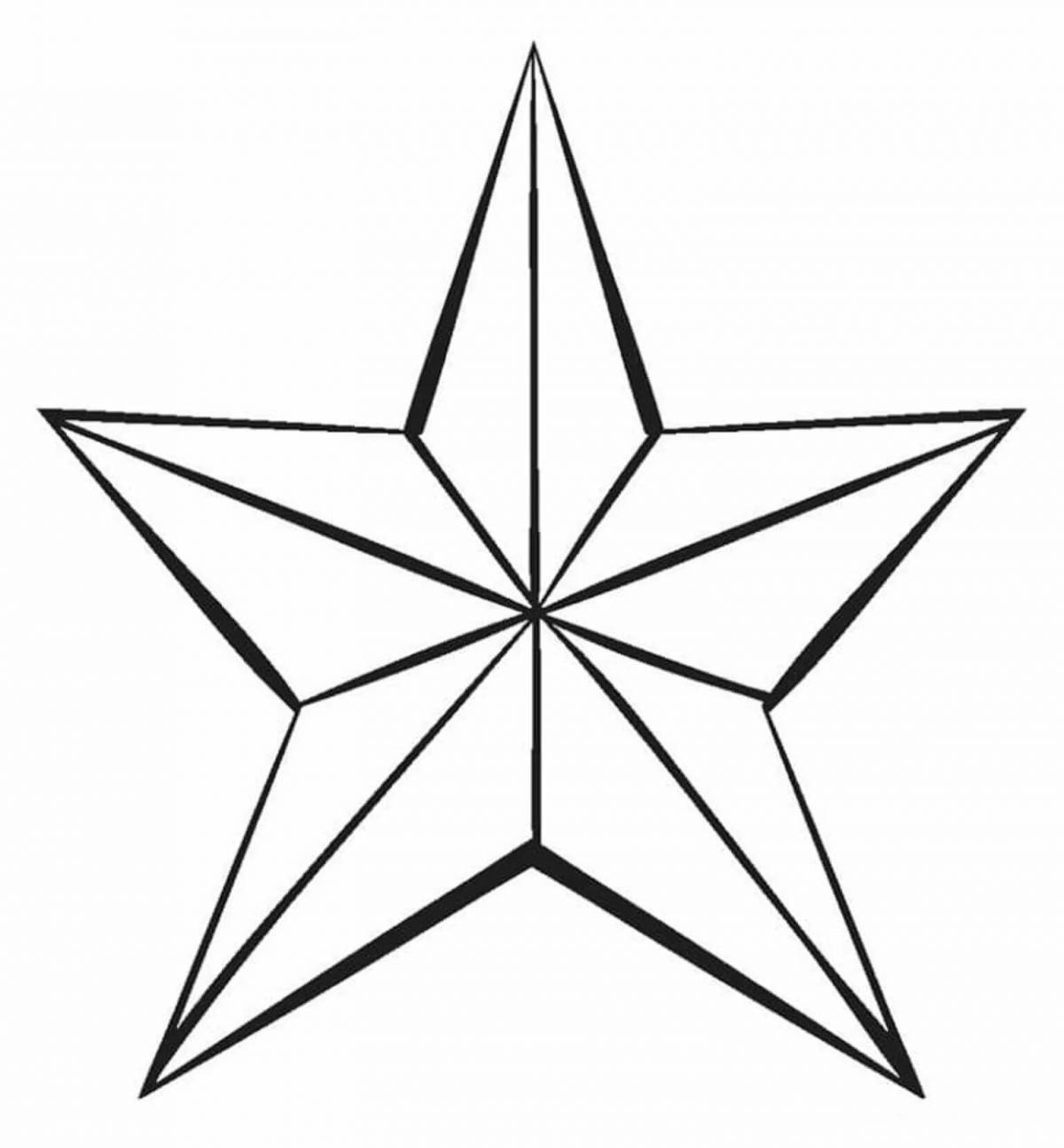 Comic coloring picture of a star
