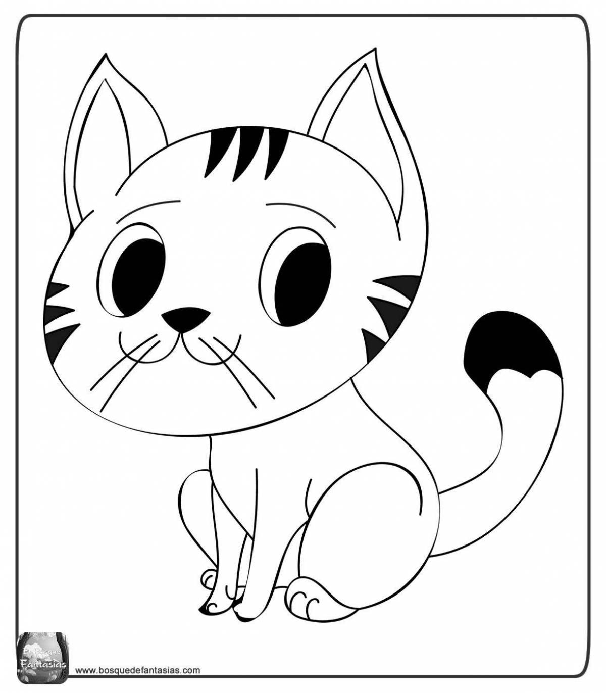 Chi playful kitten coloring page