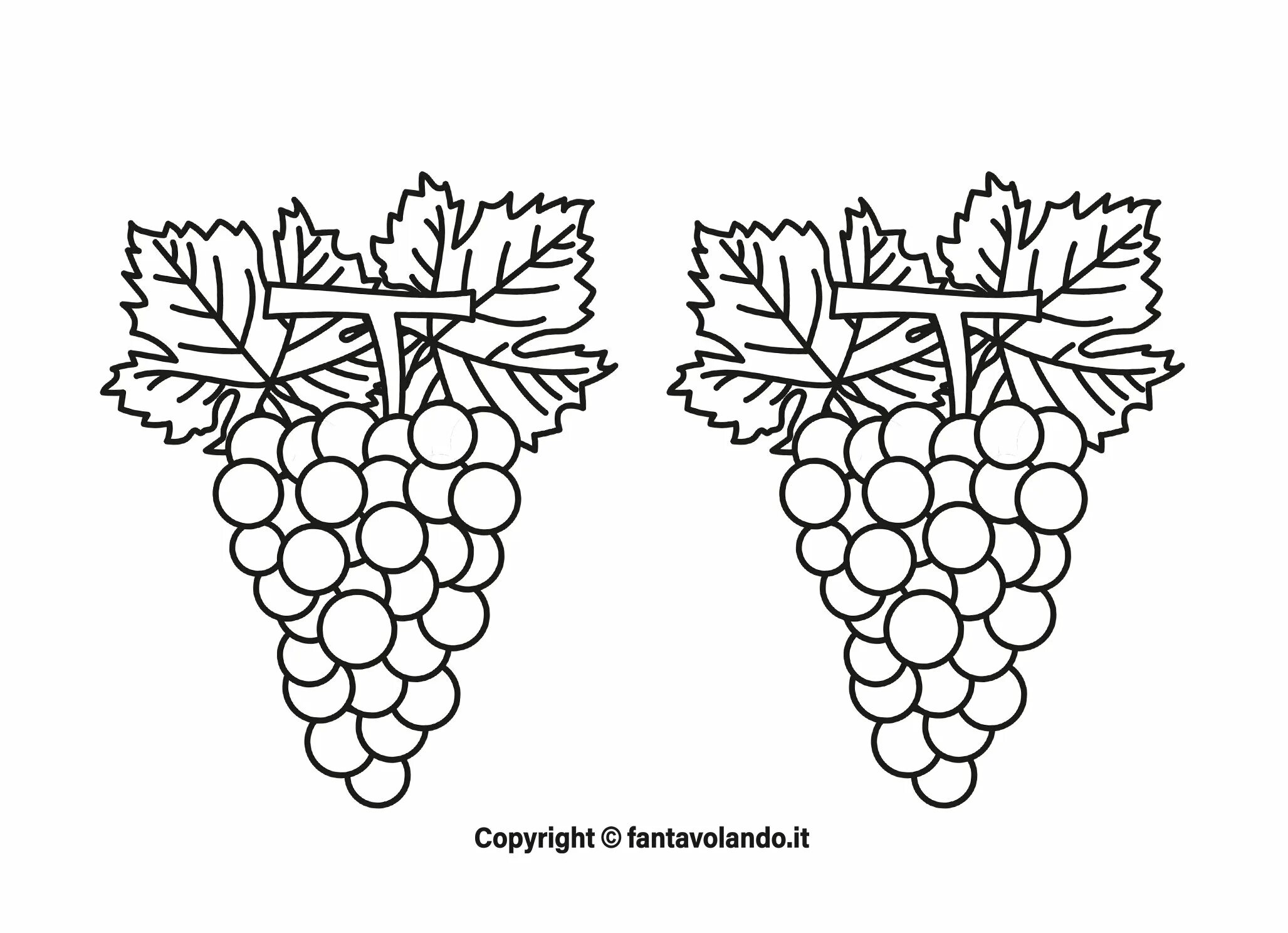 Гроздь винограда трафарет