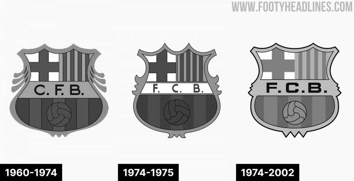 Coloring book with great barcelona logo