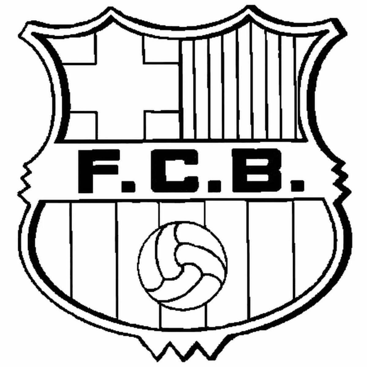 Coloring page dazzling barcelona logo