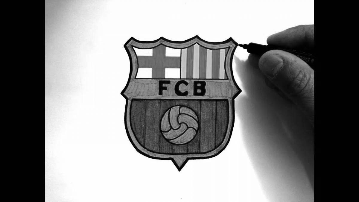 Brightly colored barcelona logo