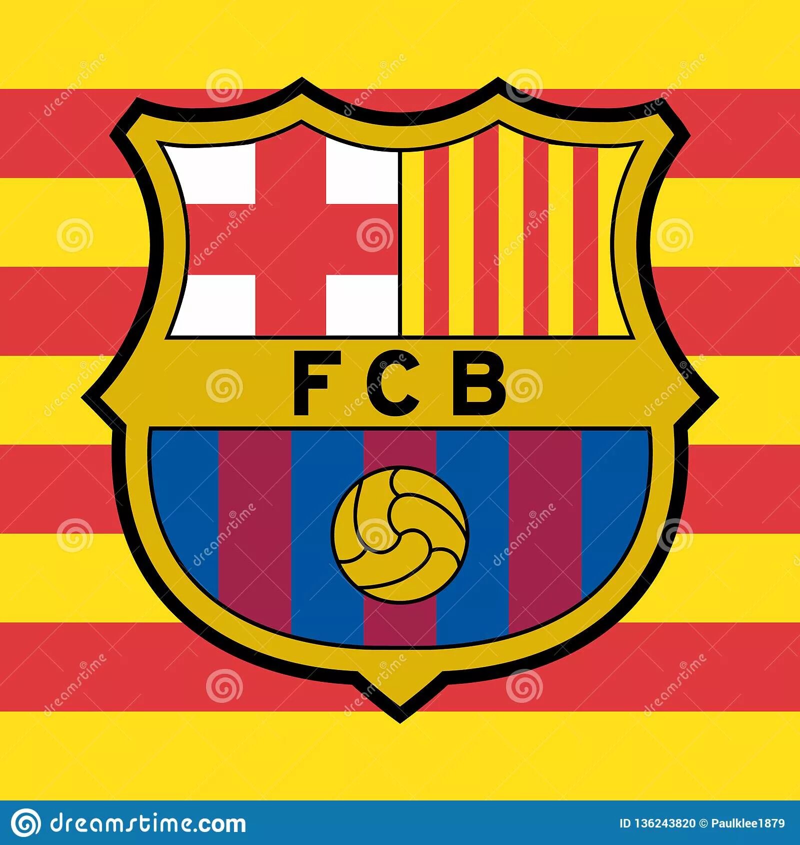 Brightly colored barcelona logo coloring page