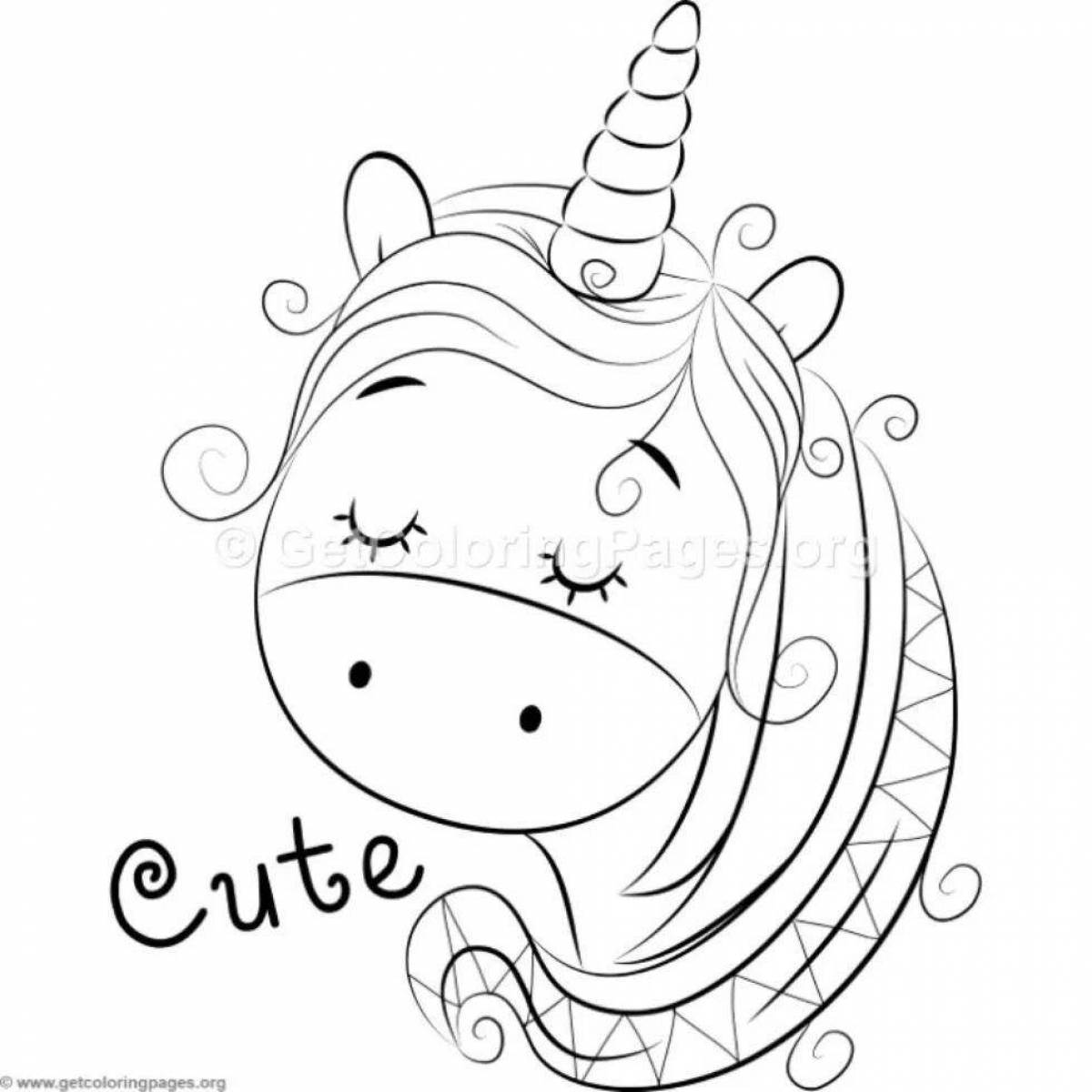 Fantastic unicorn cake coloring book