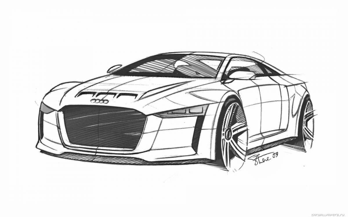 Audi racing bold coloring