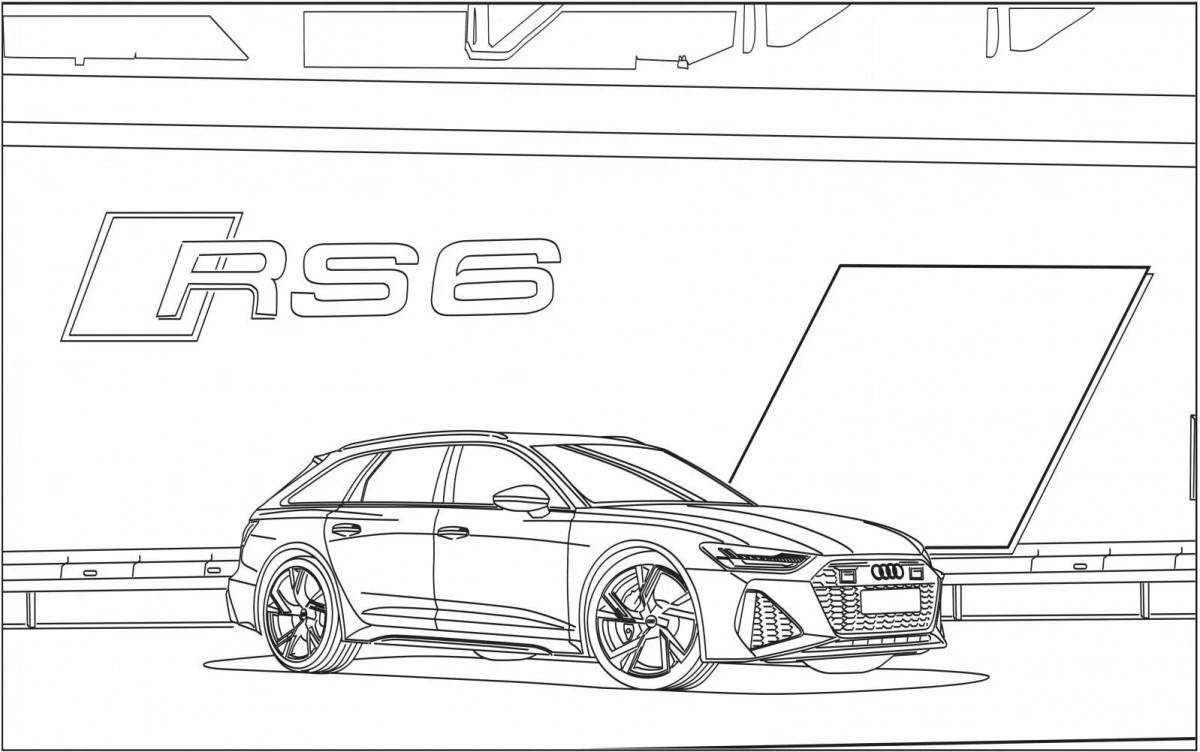 Audi racing monumental coloring