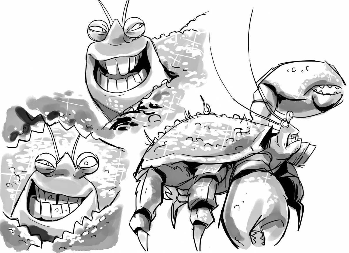 Joyful coloring moana crab