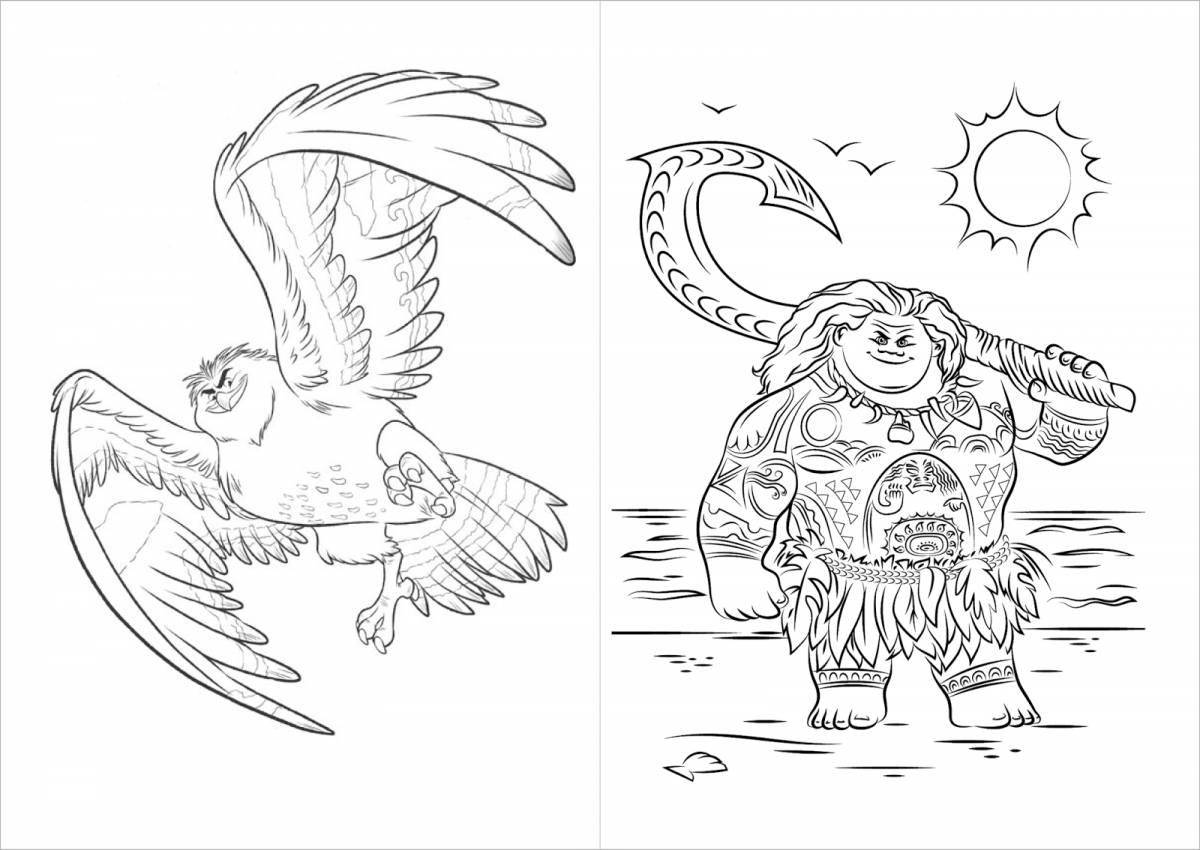 Photo Charming coloring moana crab