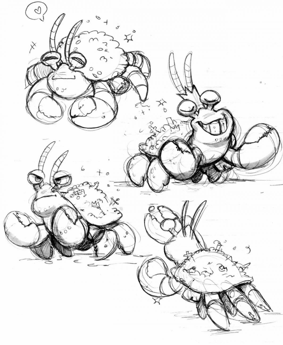 Photo Cute moana crab coloring book