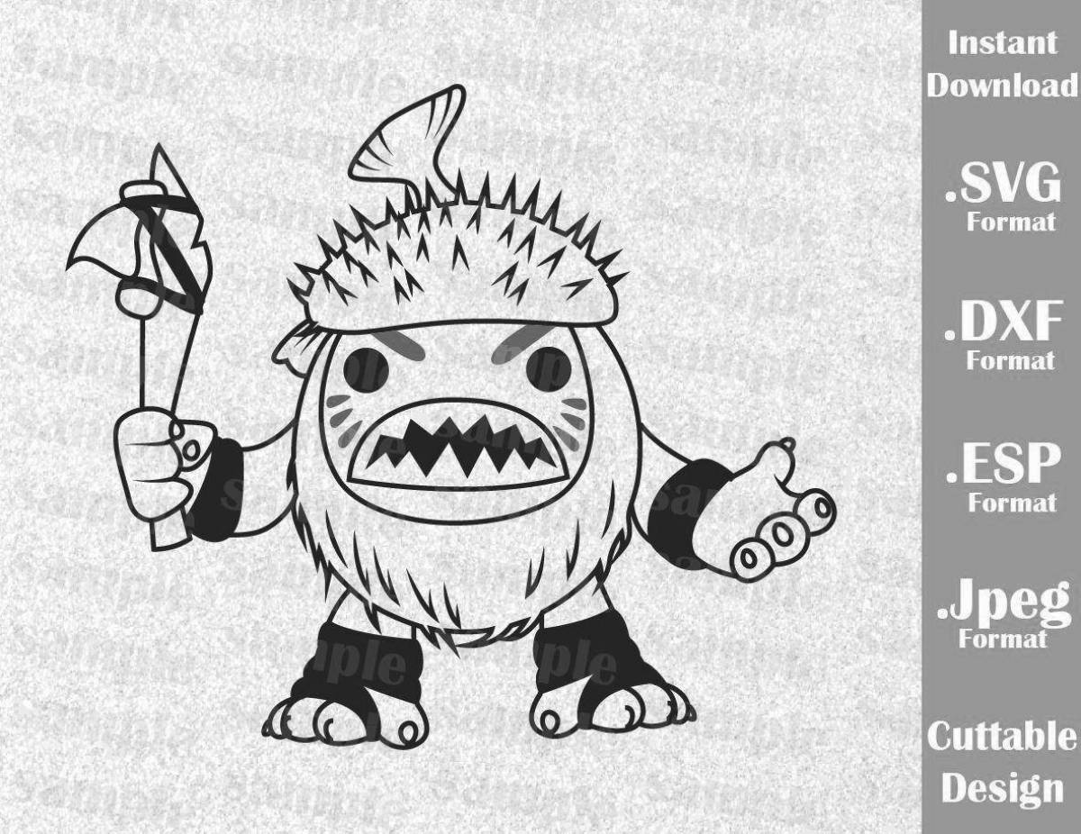 Photo Moana crab magic coloring book