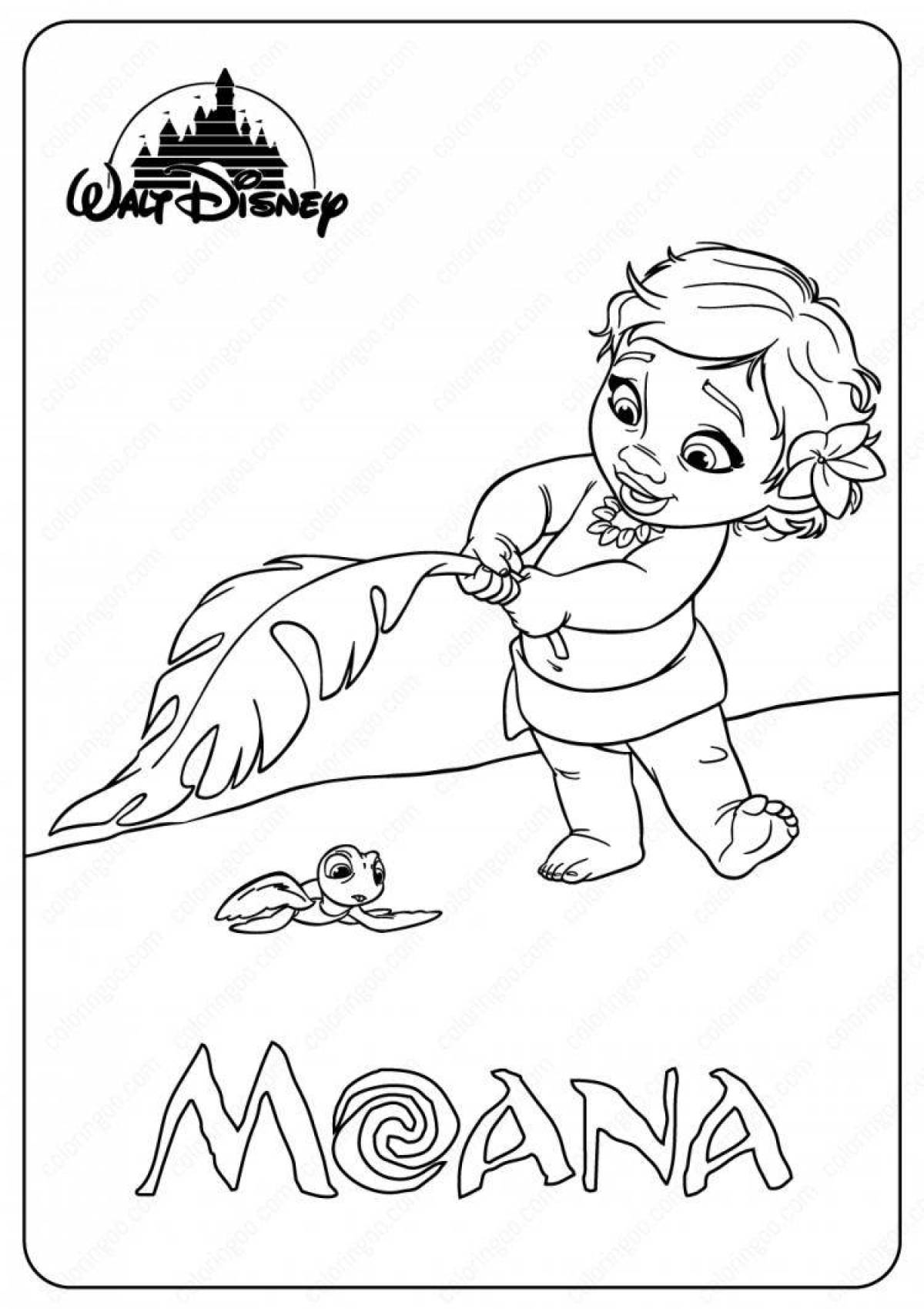 Mystic coloring moana crab