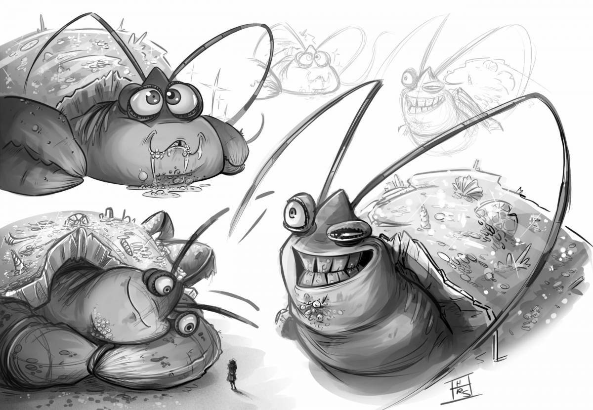 Photo Humorous coloring moana crab