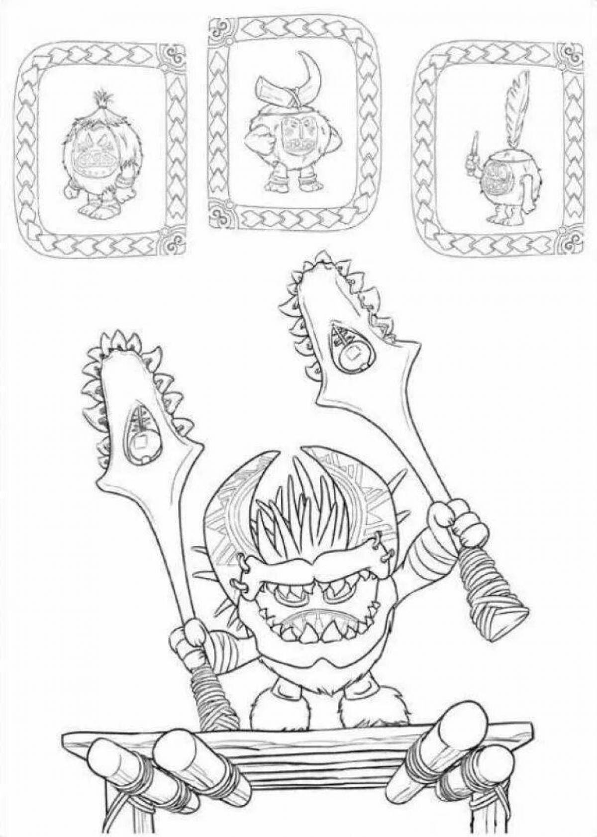 Witty moana crab coloring book