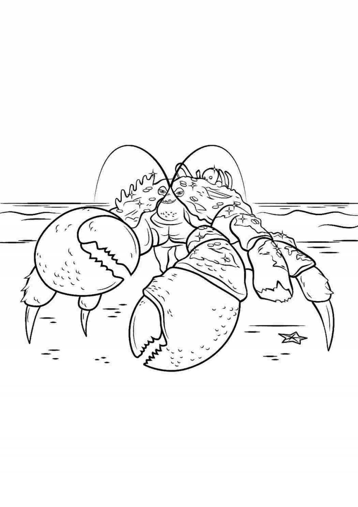 Photo Moana crab eccentric coloring book