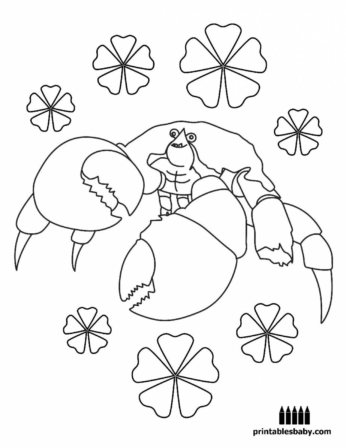 Moana crab unusual coloring page