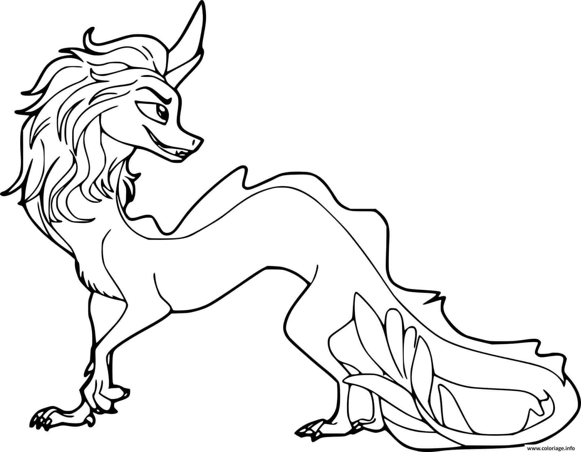 Refreshing penguin dragon coloring page