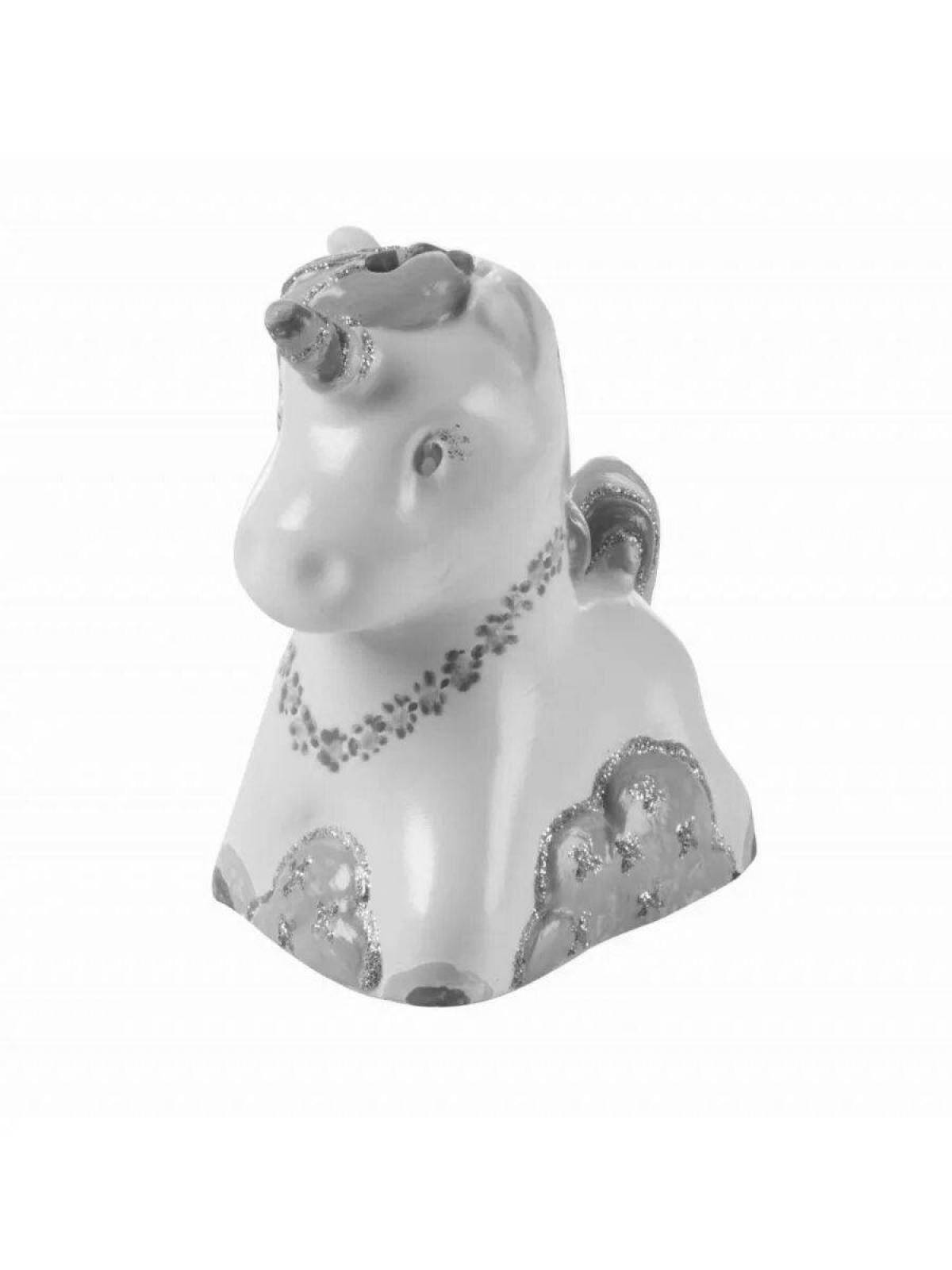 Photo Amazing unicorn piggy bank coloring book