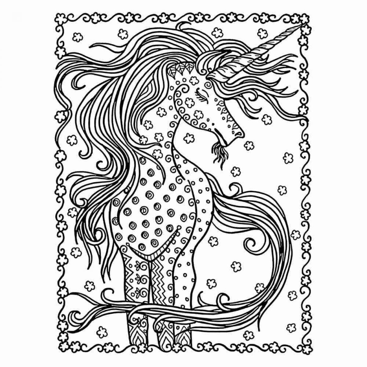 Photo Lovely coloring piggy bank unicorn