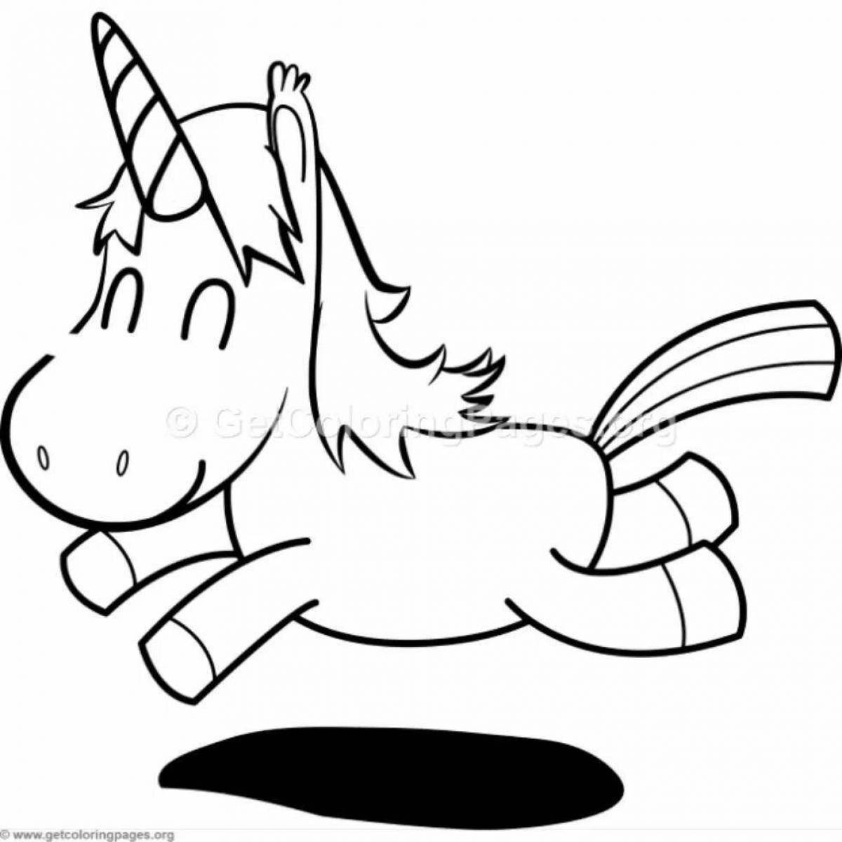 Fantastic coloring piggy bank unicorn