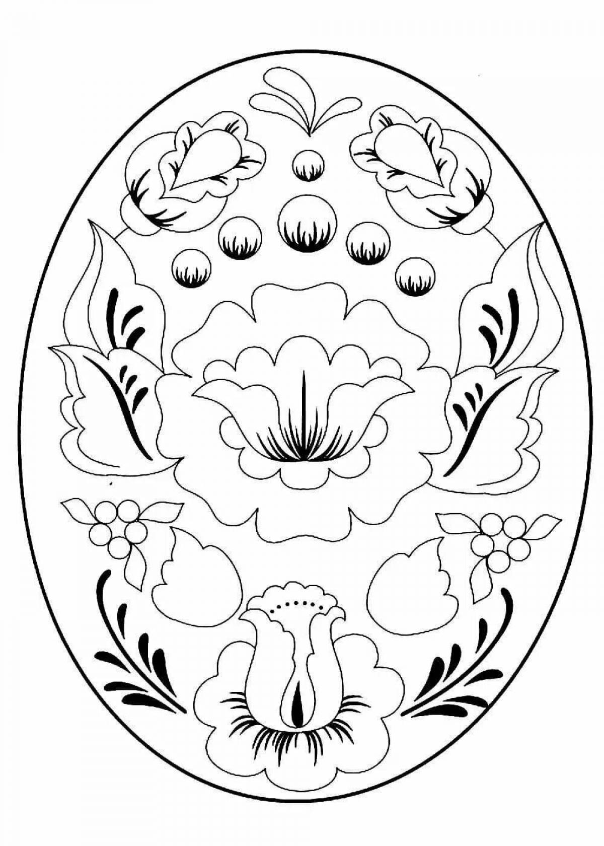 Яйцо гжель рисунок