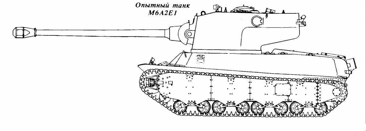 Нарисовать американский танк