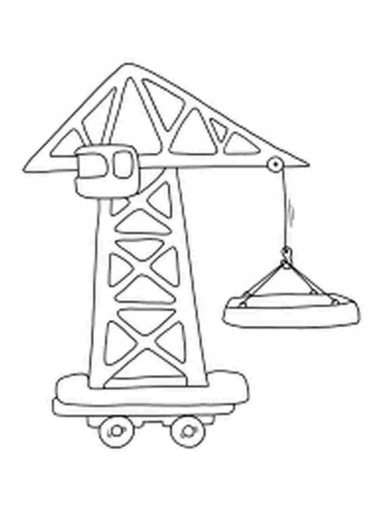 Подъемный кран картинка для детей раскраска