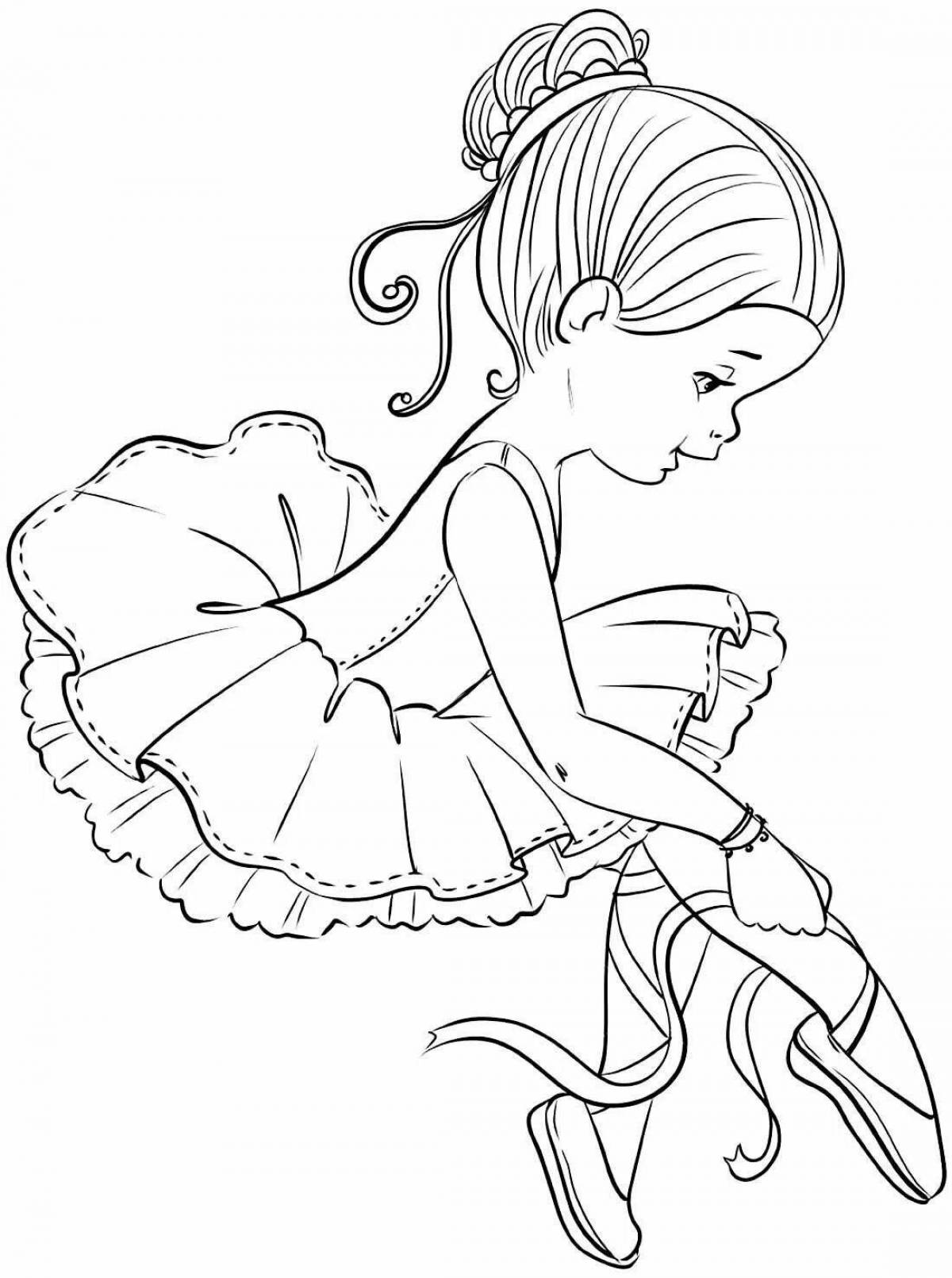 Очаровательная балерина банни раскраска