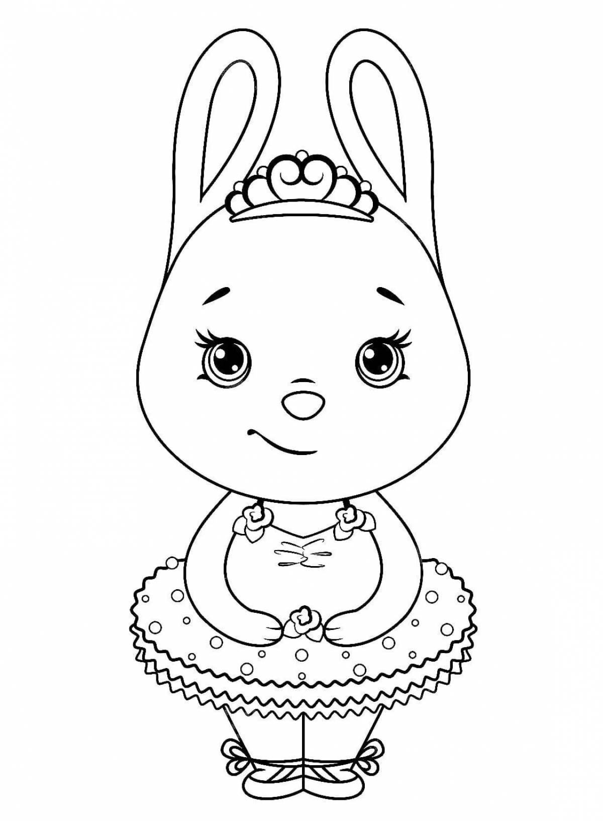 Nimble ballerina rabbit coloring page