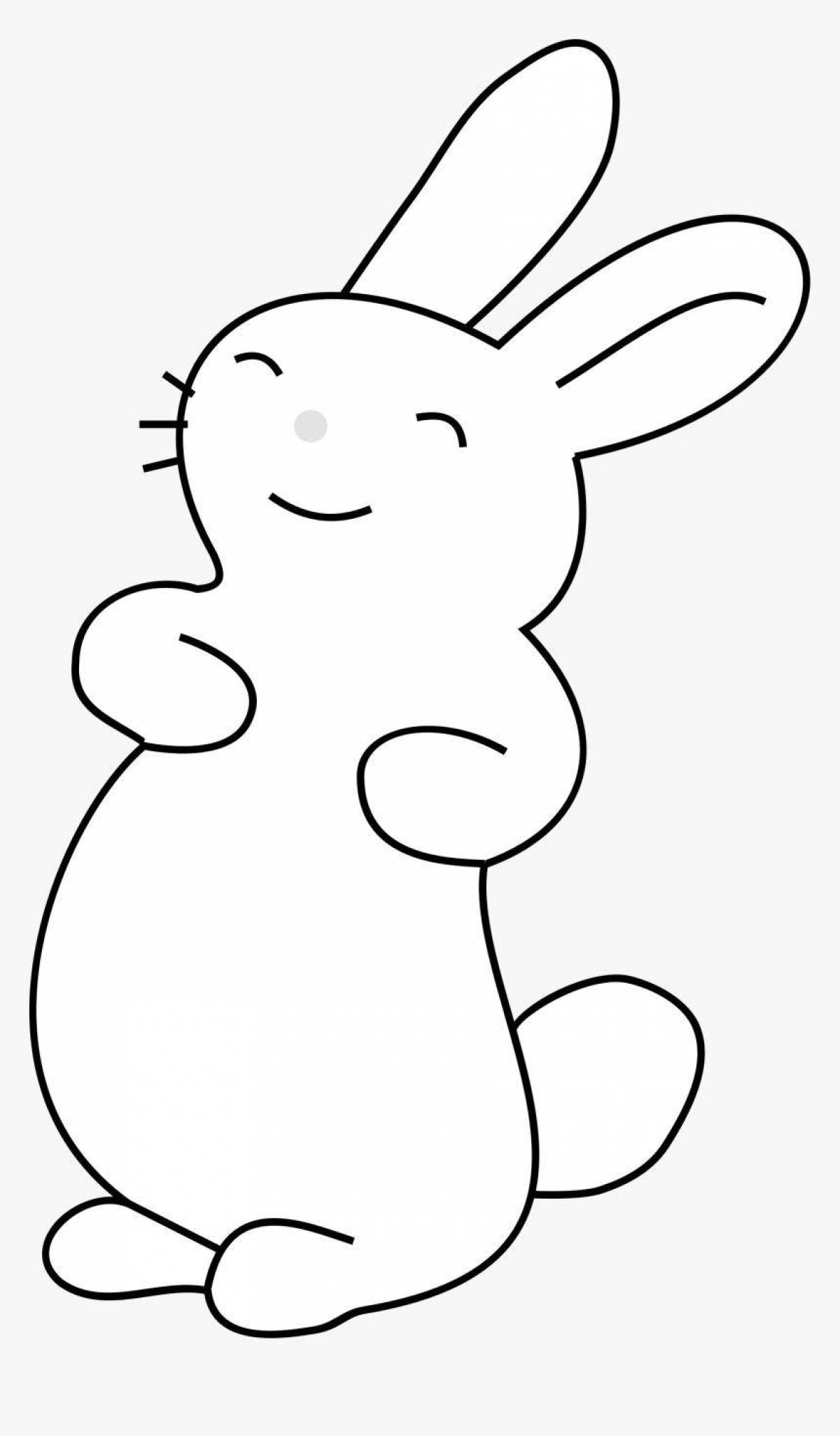 Smiling jumping bunny
