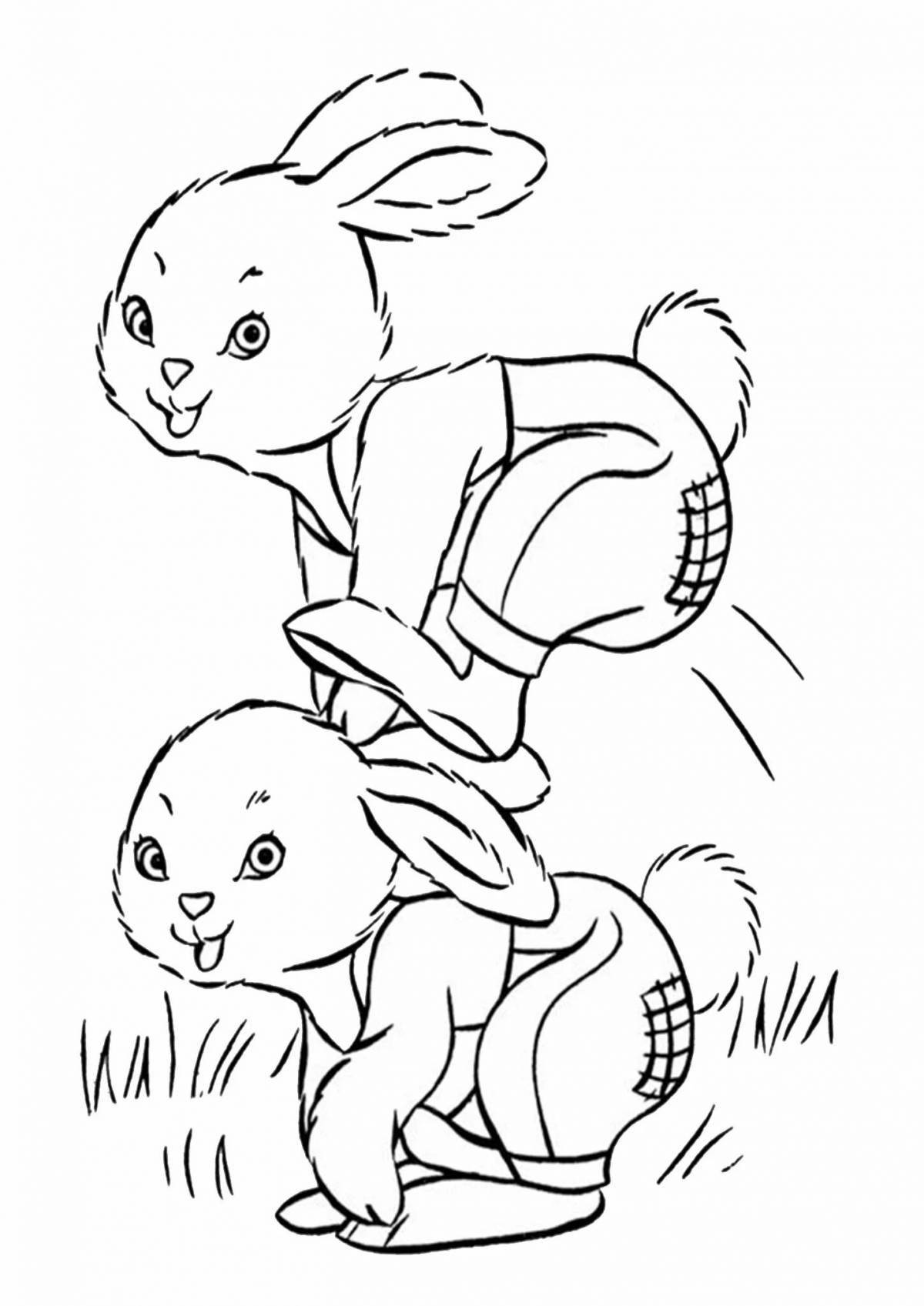 Witty jumping bunny
