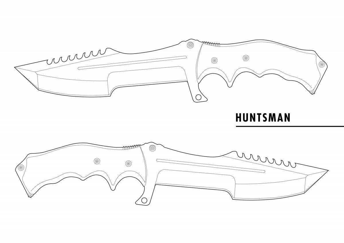 Раскраска великолепные ножи для противостояния