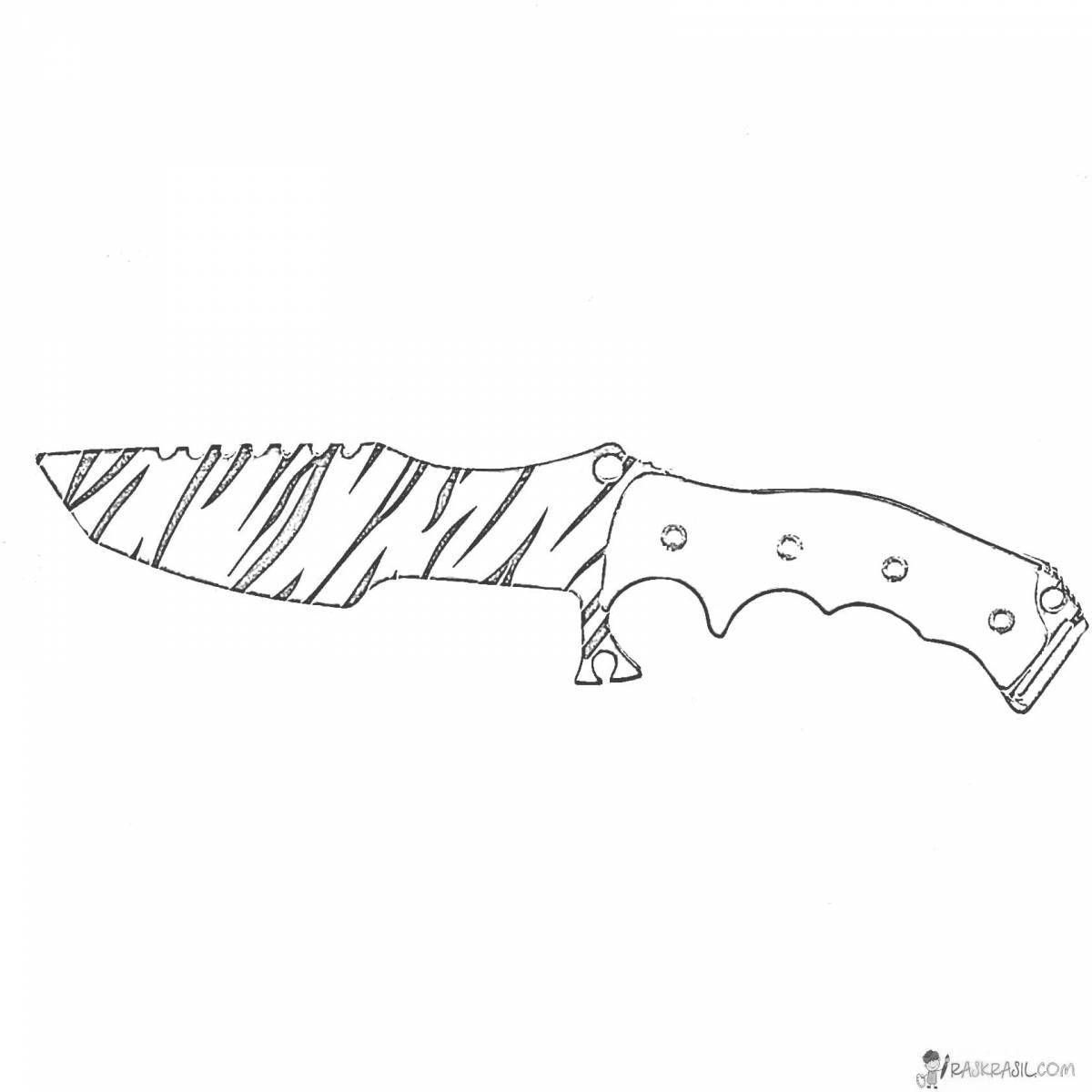 Fancy knives coloring page for confrontation