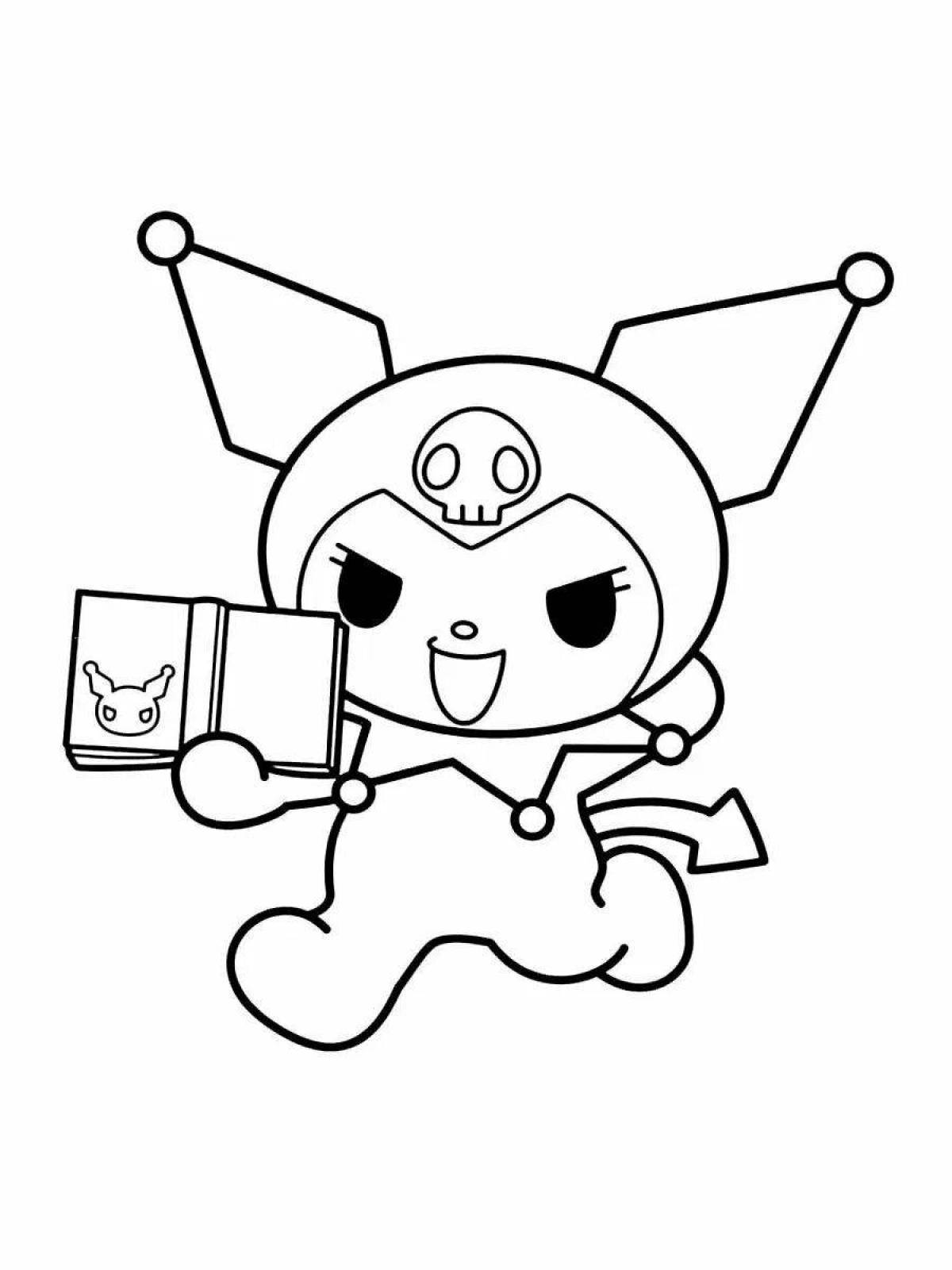 Amazing Kuromi melody coloring page