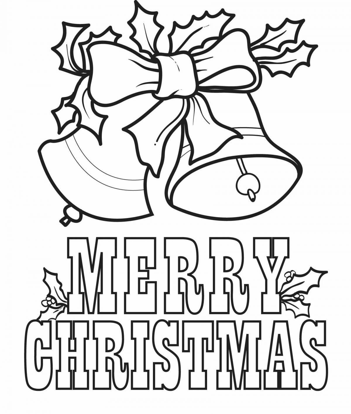 Exciting English Christmas coloring book
