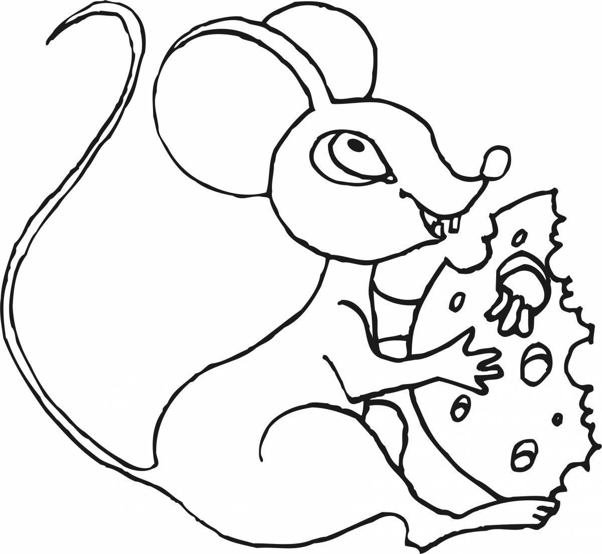 Храбрая раскраска мышь глупая