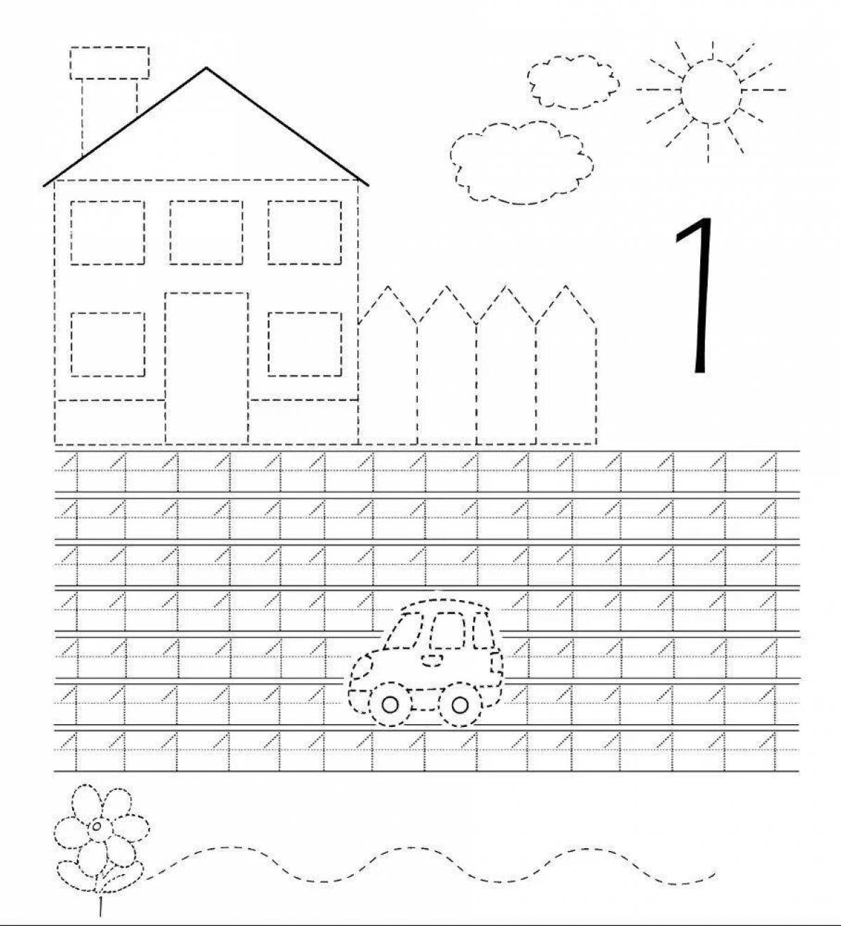 Glitter number coloring book