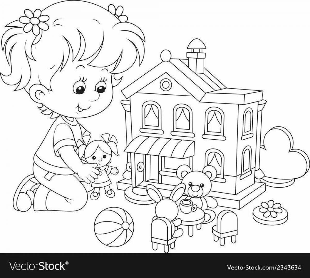 Bright home coloring game